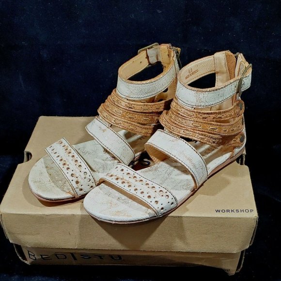 BOXED BED STU ARTEMIS GLADIATOR SANDALS 6 - Picture 1 of 16